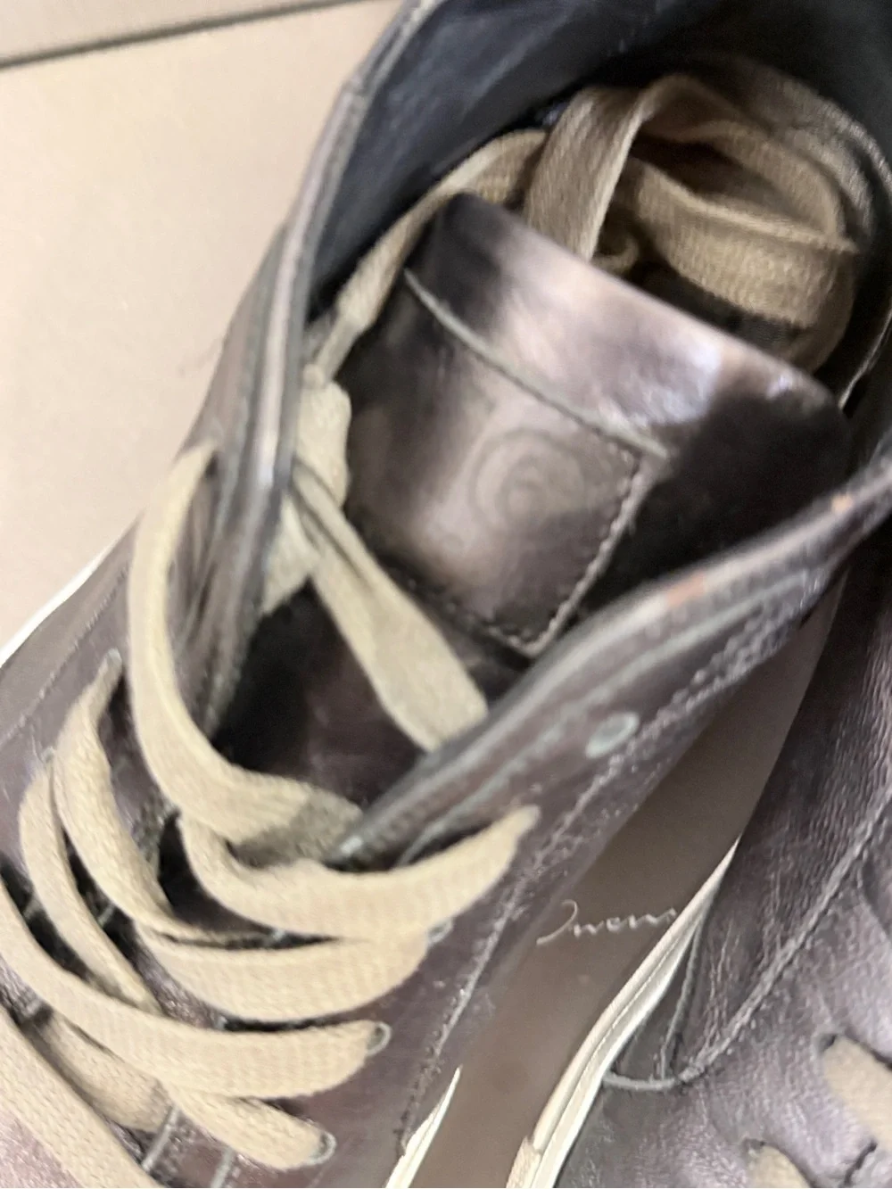 MM6 Maison Margiela Metallic Leather Low-Top Sneakers - Size 37